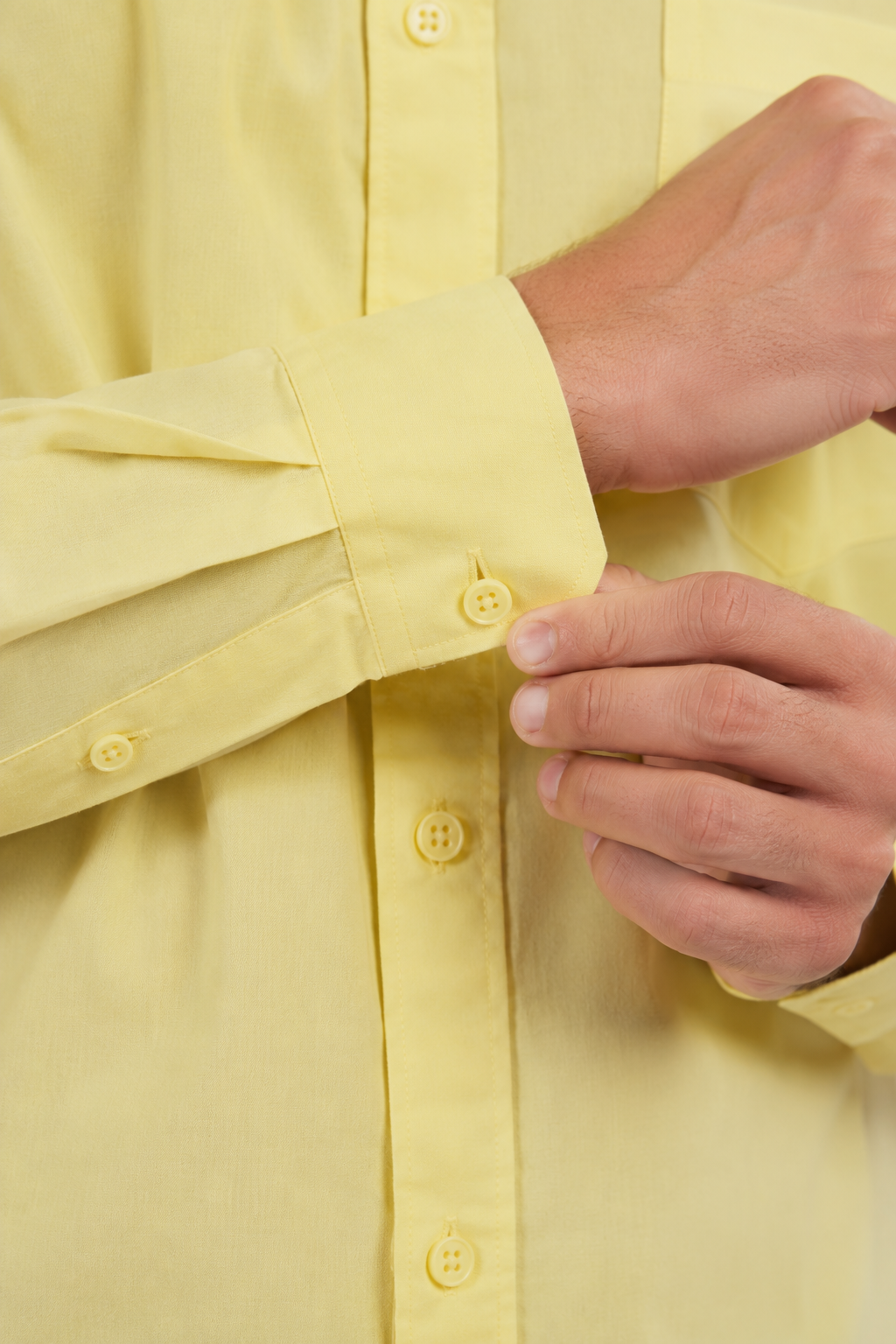Men’s Sunshine Yellow Fil-à-Fil Textured Shirt