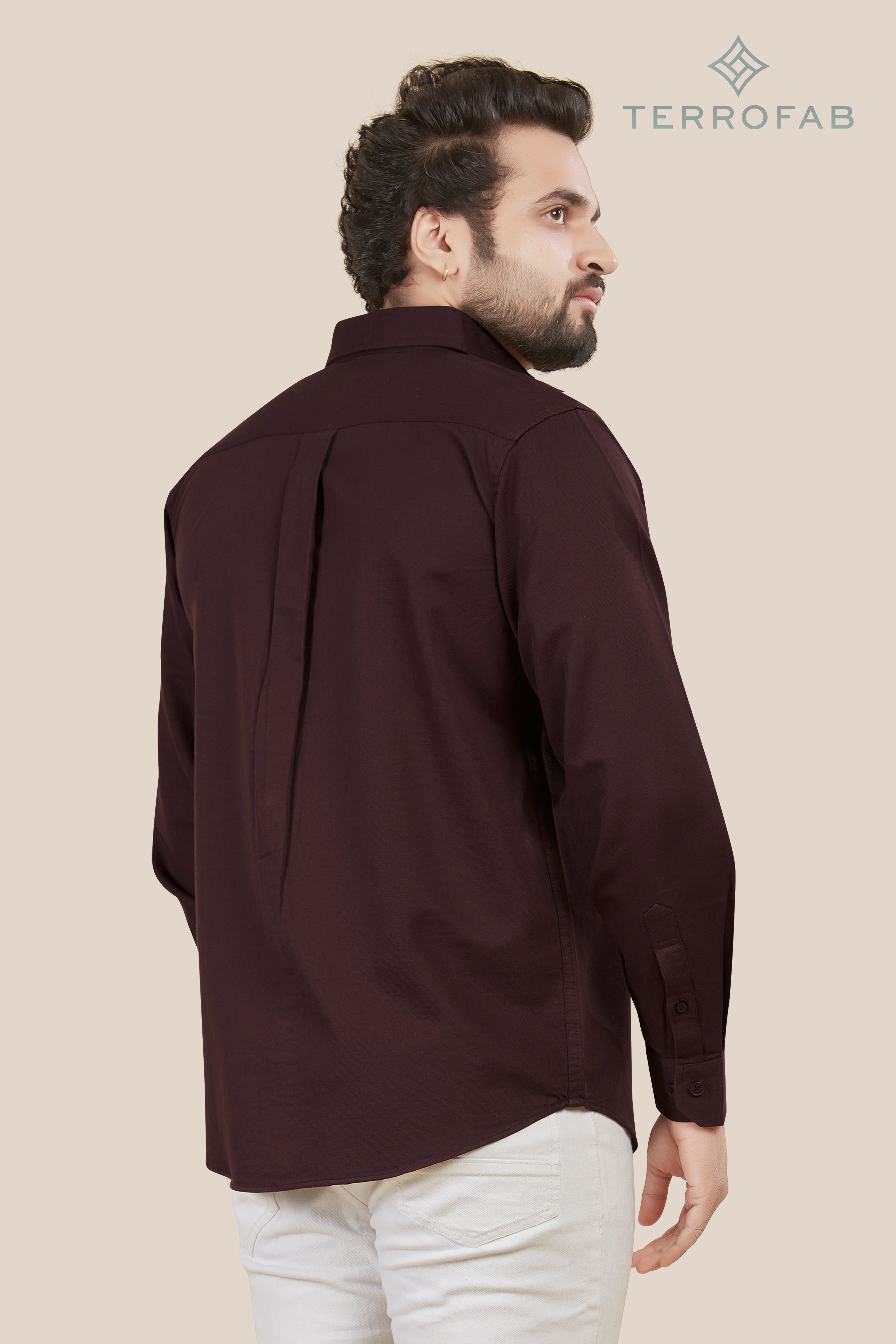 Men’s Deep Mahogany Premium Cotton Shirt
