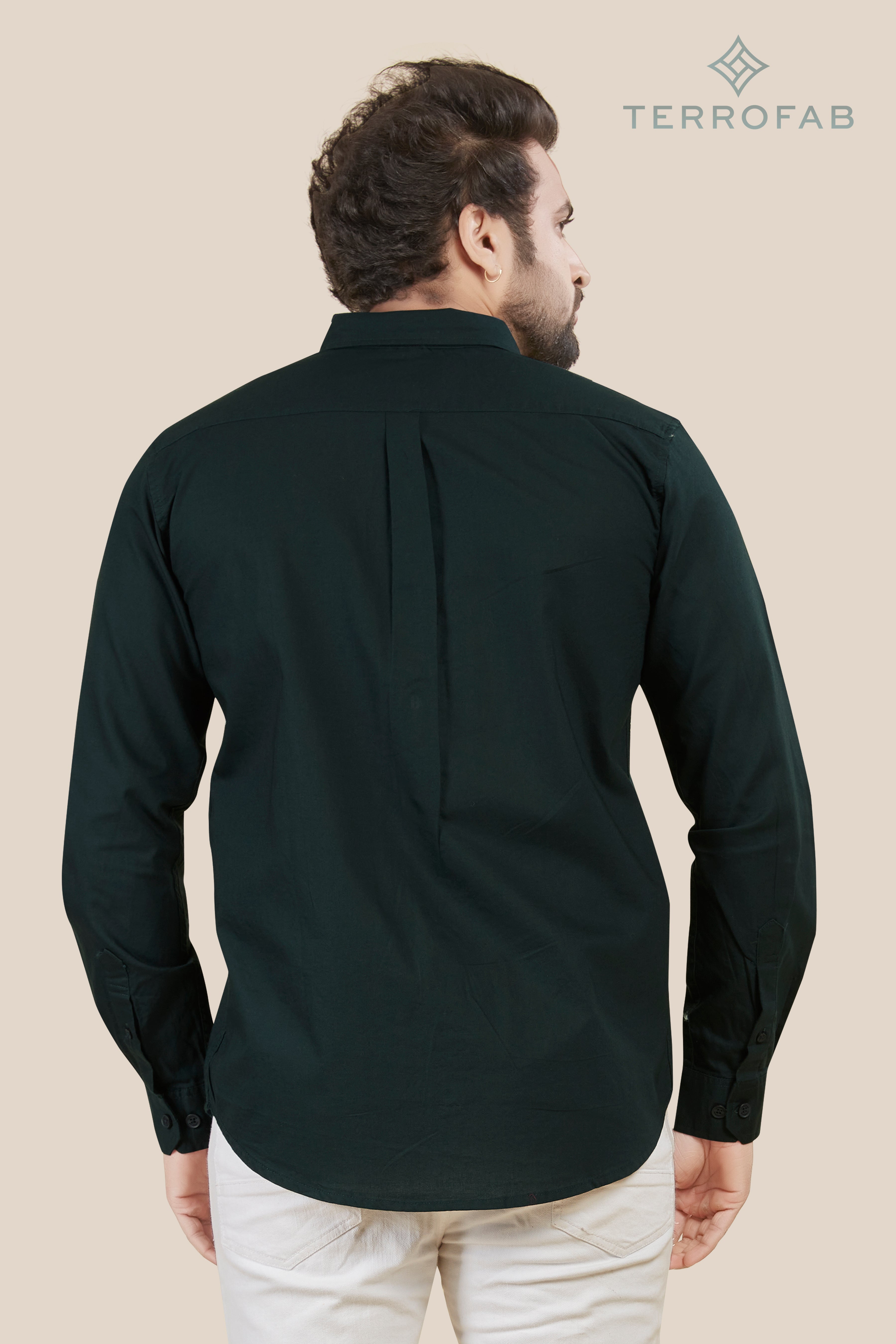 Men’s Deep Forest Teal Premium Cotton Shirt
