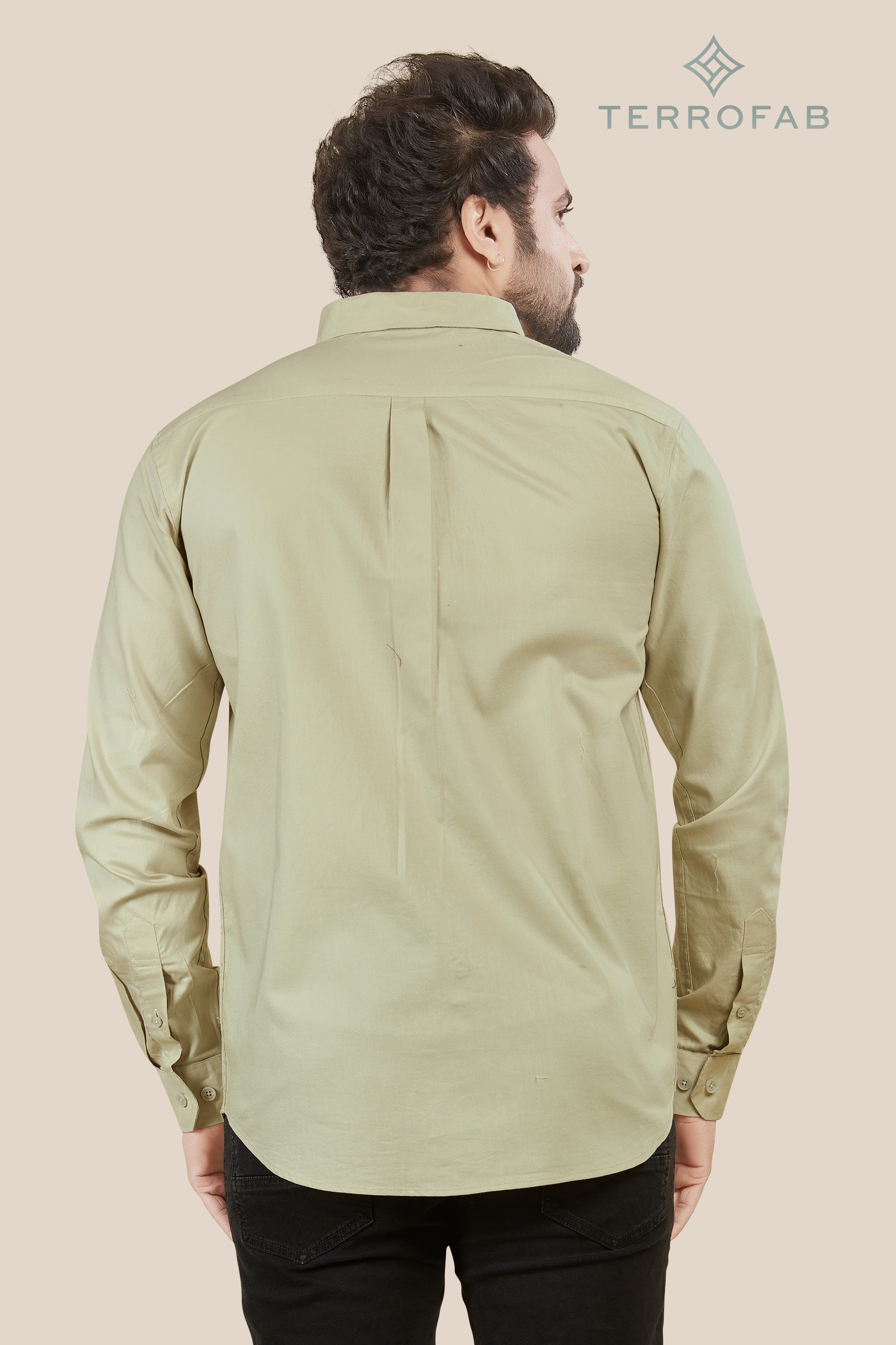 Men’s Pistachio Green Smooth Cotton Shirt