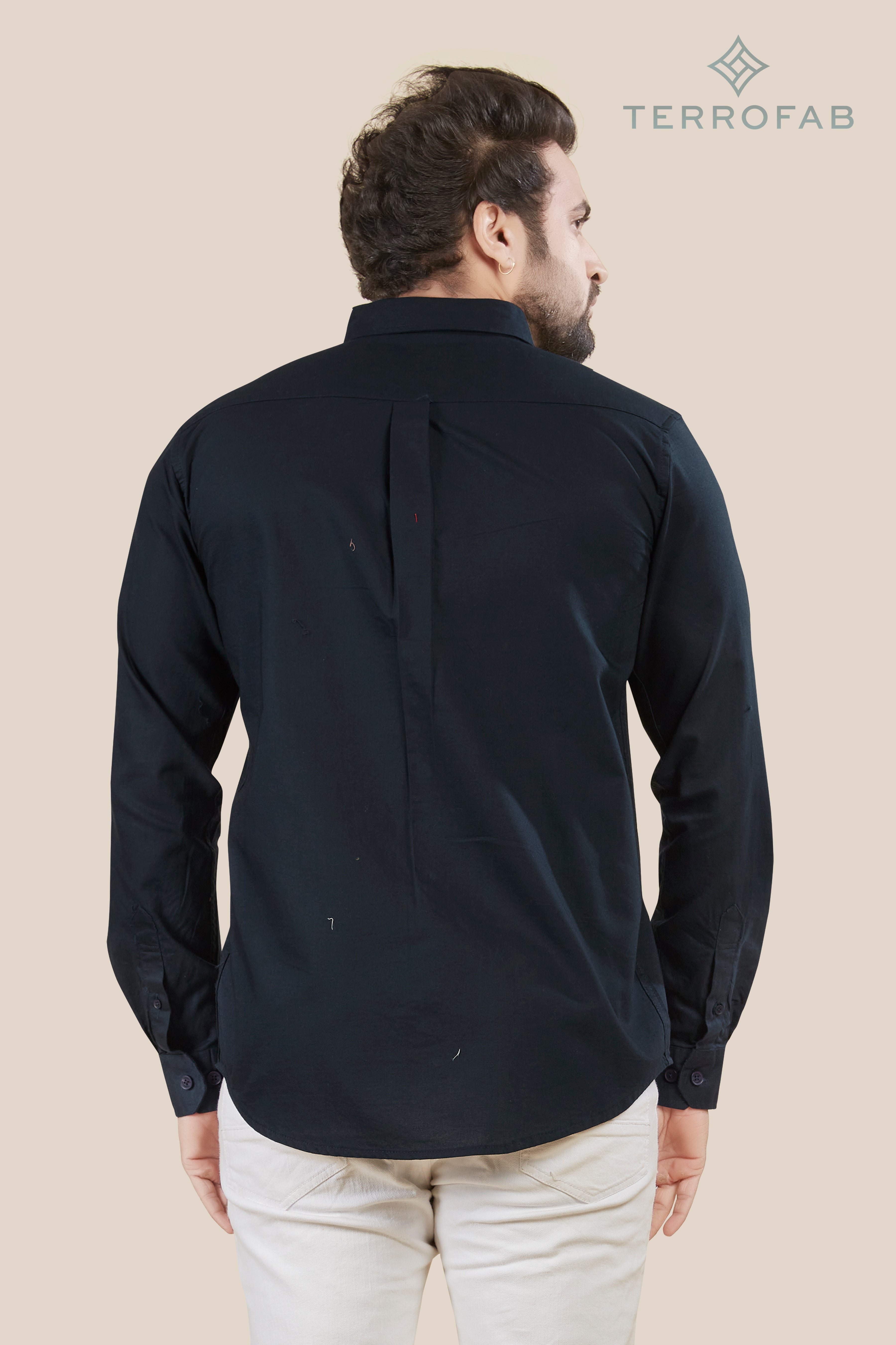 Men’s Deep Navy Blue Fine-Cotton Shirt