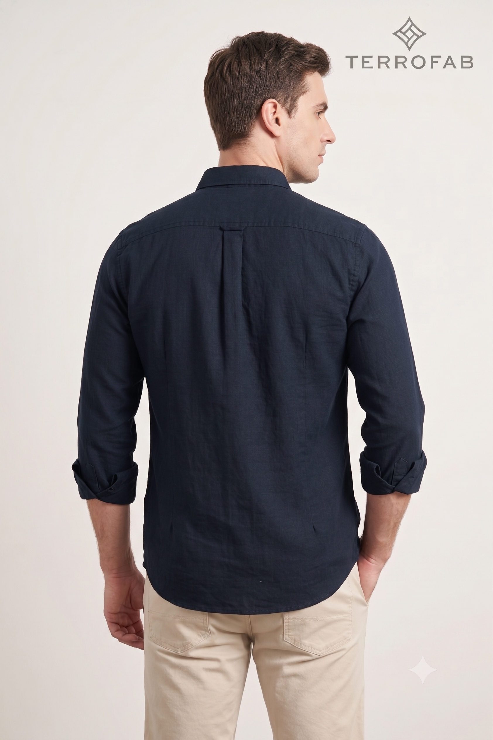 Men’s Midnight Black Essential Cotton Shirt