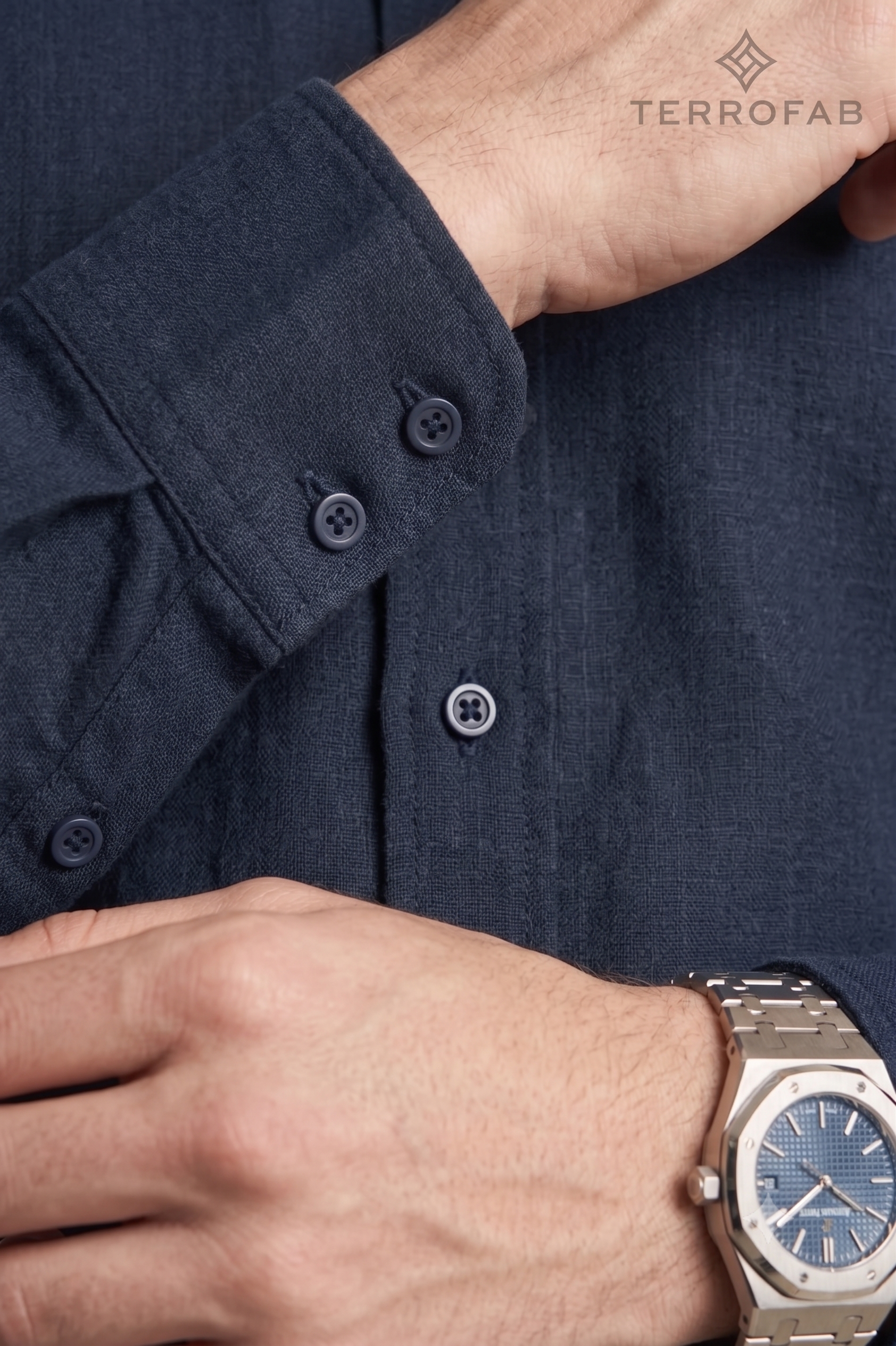Men’s Midnight Black Essential Cotton Shirt